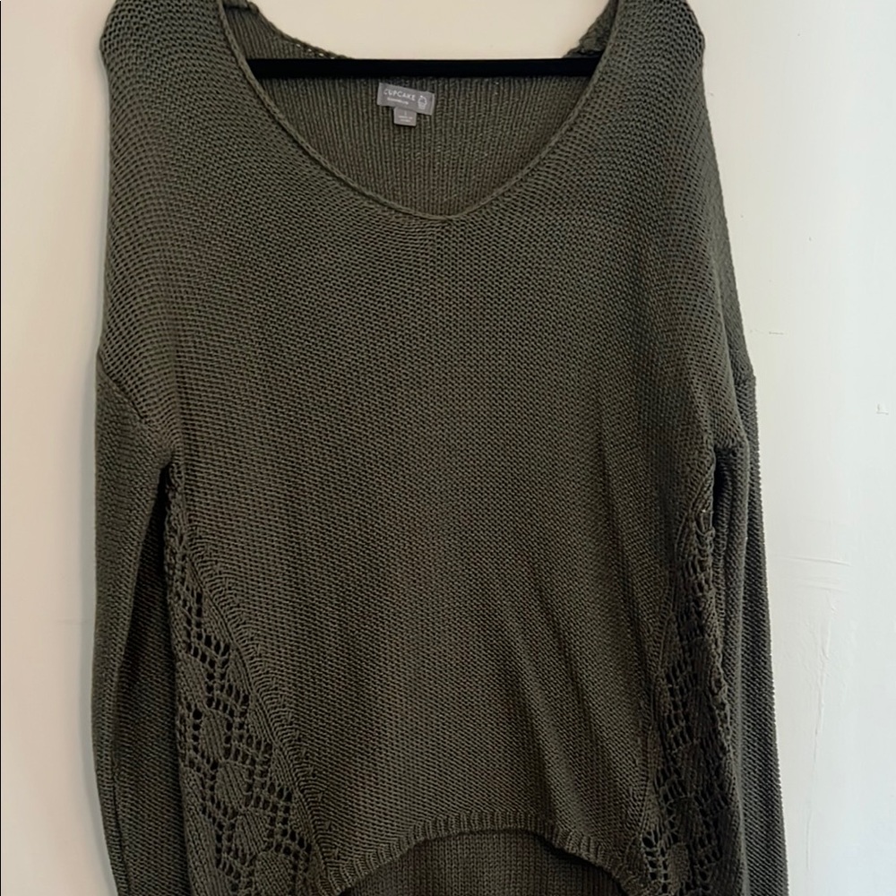 Olive Green Knit Sweater